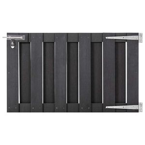 vidaXL Poort 100x60 cm HKC grijs