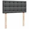 vidaXL Ottoman bed met matras 100x200cm stof donkergrijs