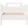 vidaXL Bedframe met hoofdbord massief grenenhout wit 90x190 cm