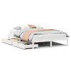vidaXL Bedframe zonder matras massief grenenhout wit 150x200 cm