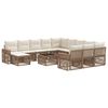 vidaXL Tuinbankenset 13 pcs Beige en Cr&egrave;me Wit poly rattan