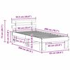 vidaXL Bedframe met hoofdeinde Wit 90 x 200 cm Massief grenenhout