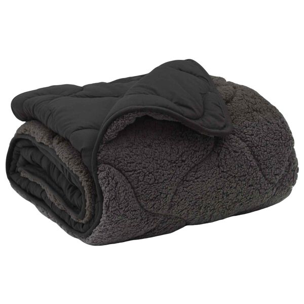 vidaXL Winter Dekbed Gekwilt Antraciet 135 x 200 cm