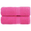 vidaXL Gastendoekjes SOLUND 2 st 600 g/m&sup2; 30x50 cm roze