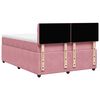 vidaXL Boxspring met matras fluweel roze 160x200 cm