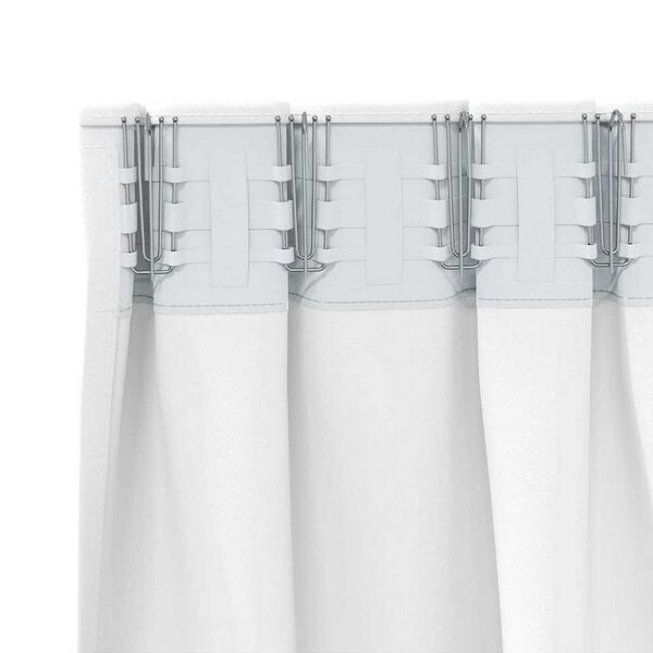 vidaXL Zwart-out Gordijnen met Ringen 2 pcs Helder wit 175 x 140 cm