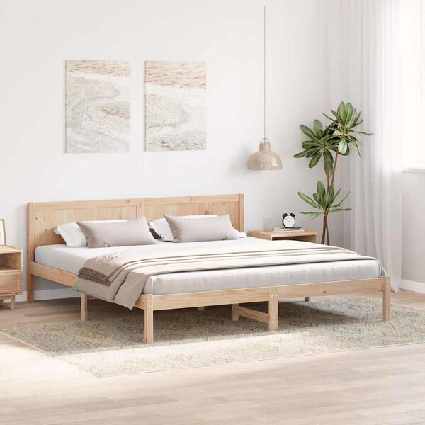 vidaXL Bedframe Bruin 180 x 200 cm Massief grenenhout