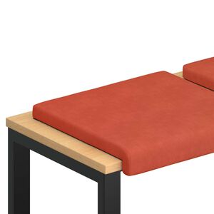 vidaXL Bankkussen 2 st corduroy Rood-oranje Diepte 35 cm