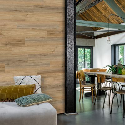 team Encommium Rusteloosheid WallArt Planken hout-look natuurlijk eiken lichtbruin online kopen |  vidaXL.be