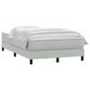 vidaXL Boxspring met matras fluweel lichtgrijs 120x220 cm