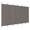 vidaXL Kamerscherm met 6 panelen 300x200 cm stof antracietkleurig