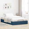vidaXL Bedframe zonder matras 120x190 cm stof blauw
