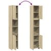 vidaXL Badkamerkast 30x30x183,5 cm spaanplaat sonoma eikenkleurig