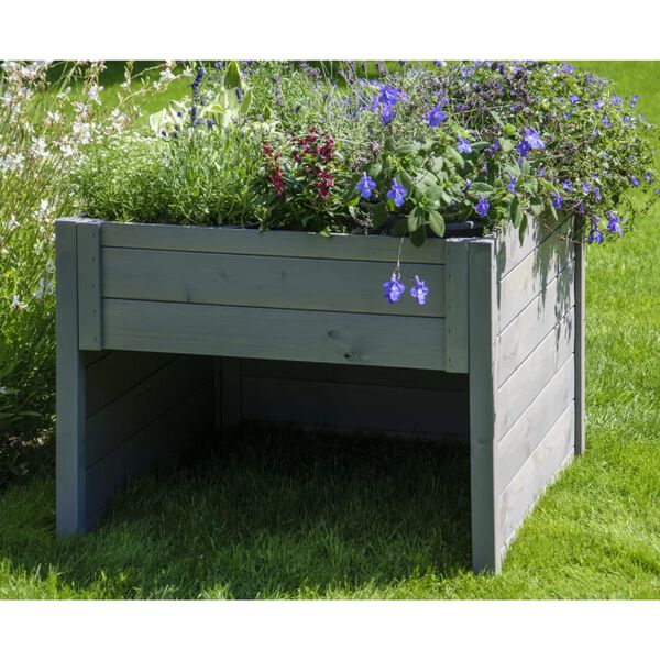 dobar Robotmaaiergarage met plantenbak grijs