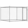 vidaXL Hondenhok met deur 2x2x1,5 m gegalvaniseerd staal grijs