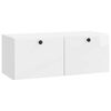 vidaXL Wandbeugel TV-kast 78,5 x 31 x 30 cm Hoogglans Wit Bewerkt hout