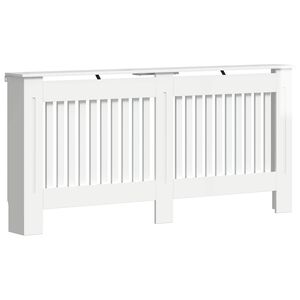 vidaXL Radiatorafdekking Hoogglans Wit 172 x 19 x 81,5 cm Bewerkt hout