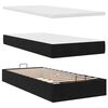 vidaXL Ottoman bed met matras en LED's 90x200cm fluweel zwart
