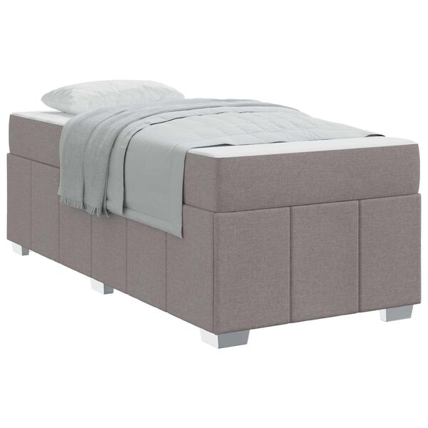 vidaXL Bedframe met matras Taupe 90 x 190 cm Stof