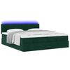 vidaXL Ottoman bed met matrassen en LED's 160x200cm fluweel