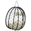vidaXL Hangende ei-stoel Crèmewit 91.5 x 60 x 110 cm poly rattan