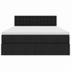 vidaXL Opbergbed met matras met matras Zwart 140 x 200 cm Bewerkt hout