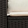 vidaXL Tuinbank met kussens 2-zits zwart poly rattan