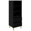 vidaXL Hoge kast Zwart eiken 40 x 36 x 110 cm Bewerkt hout