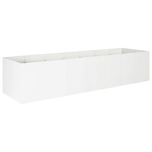 vidaXL Plantenbak Wit 280 x 80 x 60 cm Koudgewalst staal