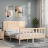 vidaXL Bedframe met hoofdbord massief hout