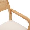 vidaXL Eetkamerstoelen met kussens 2 st massief hout naturel rubber