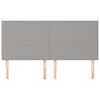 vidaXL Hoofdbord lichtgrijs 180x5x118/128 cm stof