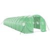 vidaXL Tuinkas met stalen frame 42 m&sup2; 14x3x2 m groen