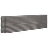 vidaXL Plantenbak 260x40x68 cm gegalvaniseerd staal grijs