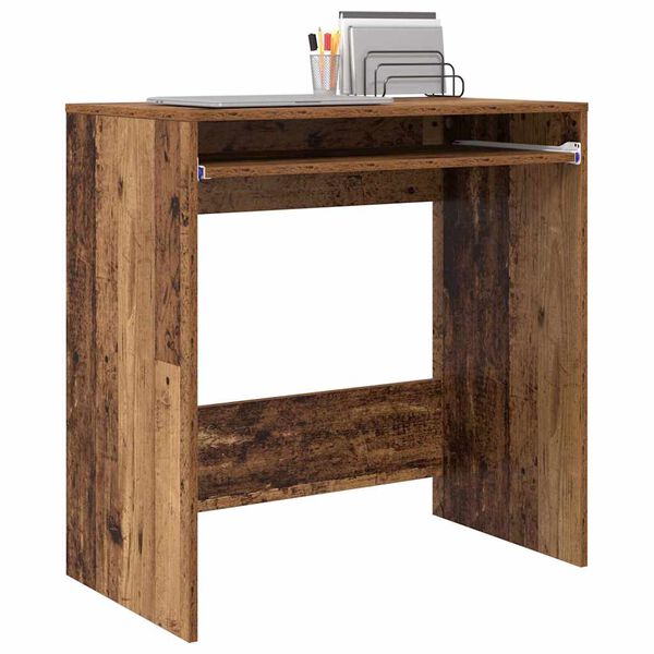 vidaXL Bureau met lade Oud Hout 77.5 x 43 x 79 cm Bewerkt hout