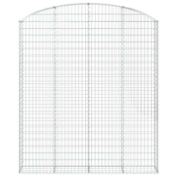 vidaXL Schanskorf gewelfd 200x30x220/240 cm gegalvaniseerd ijzer