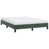vidaXL Bedframe zonder matras 140x190 cm fluweel donkergroen