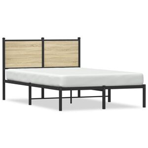 vidaXL Bedframe zonder matras metaal sonoma eikenkleurig 120x200 cm
