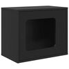 vidaXL Kattenhuis Zwart 51 x 30 x 42,5 cm Bewerkt hout