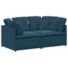 vidaXL Modulaire bank met kussens fluweel blauw