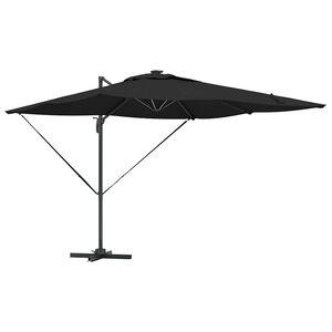 vidaXL Parasol Zwart 284 x 286 x 270 cm Polyester en Aluminium