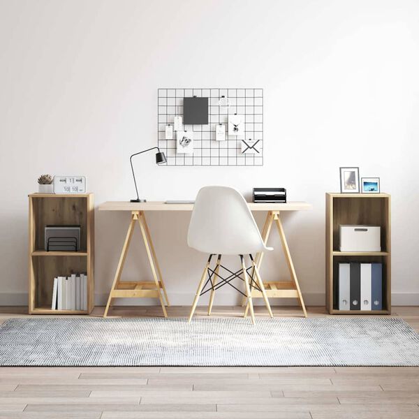 vidaXL Tv-meubelset 2 pcs Artisan Eiken 37 x 35 x 72 cm Bewerkt hout