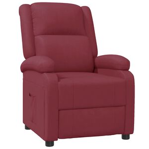 vidaXL Fauteuil verstelbaar kunstleer wijnrood