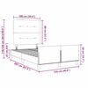 vidaXL Bedframe met hoofdeinde Zwart 120 x 200 cm Stof