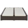 vidaXL Ligbed tweepersoons poly rattan bruin