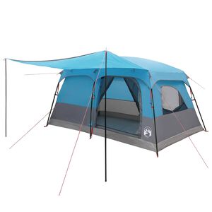 vidaXL Gezinstent 10-persoons Blauw Polyester en staal