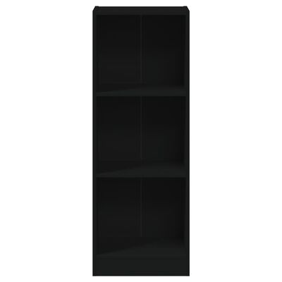 vidaXL Boekenkast met 3 schappen 40x24x109 cm bewerkt hout zwart