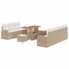vidaXL Tuin Sofa Set 10 st 9-Aantal zitplaatsen Beige en Cr&egrave;me