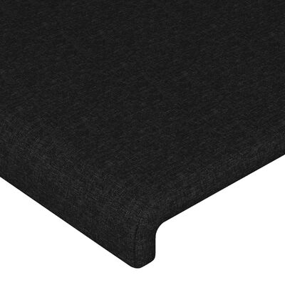 vidaXL Boxspring met matras stof zwart 80x200 cm