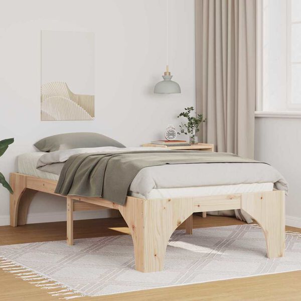 vidaXL Bedframe Bruin 100 x 200 cm Massief grenenhout